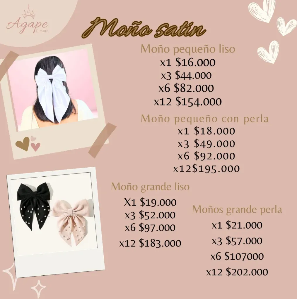 Moños en satín